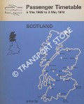 Passenger Timetable Scotland, 5 May 1969 to 3 May 1970 by British Rail Scottish Region